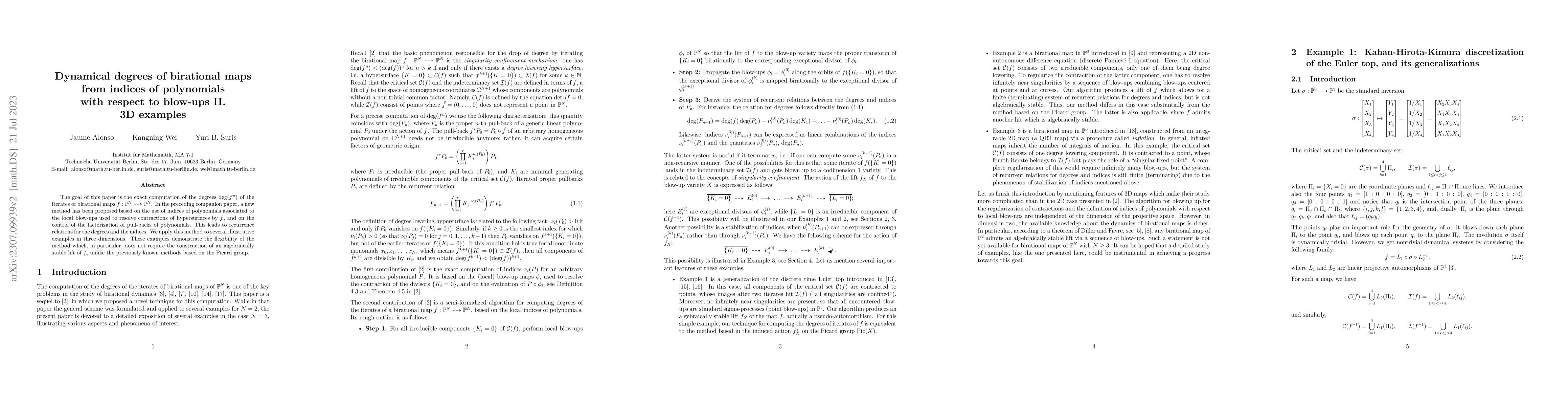 Thumbnail for Dynamical degrees of birational maps from indices of polynomials with
  respect to blow-ups II. 3D examples