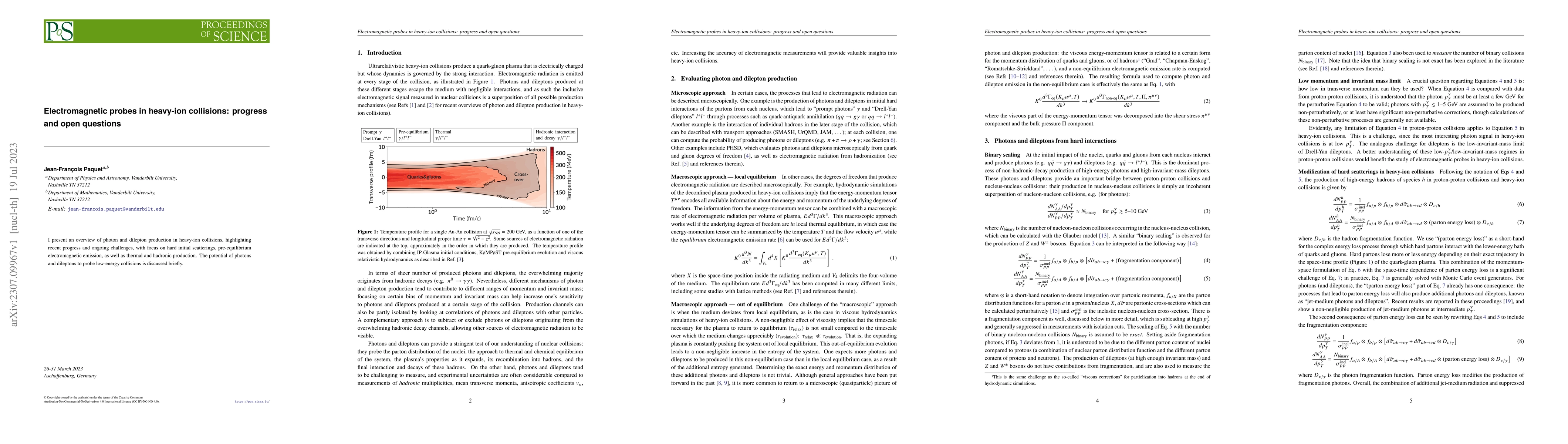 Thumbnail for Electromagnetic probes in heavy-ion collisions: progress and open
  questions