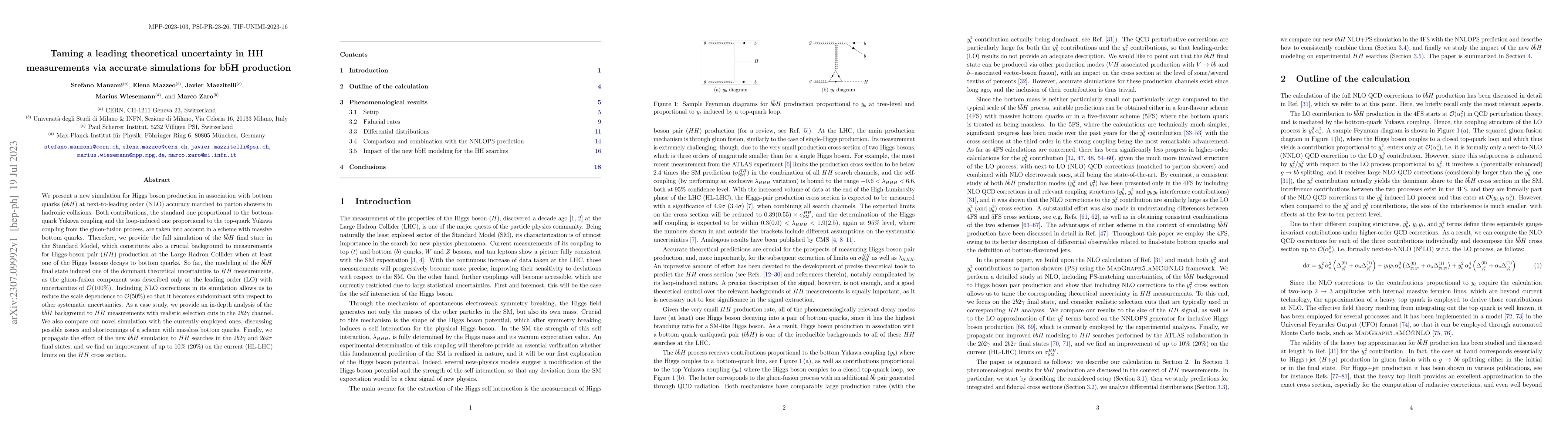 Thumbnail for Taming a leading theoretical uncertainty in HH measurements via accurate
  simulations for bbH production