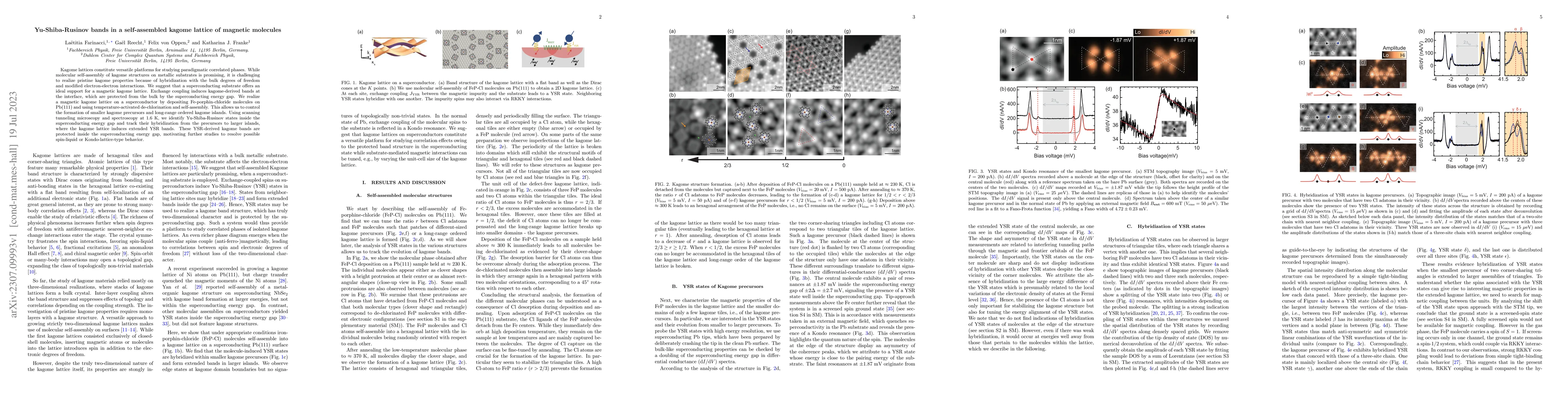 Thumbnail for Yu-Shiba-Rusinov bands in a self-assembled kagome lattice of magnetic
  molecules