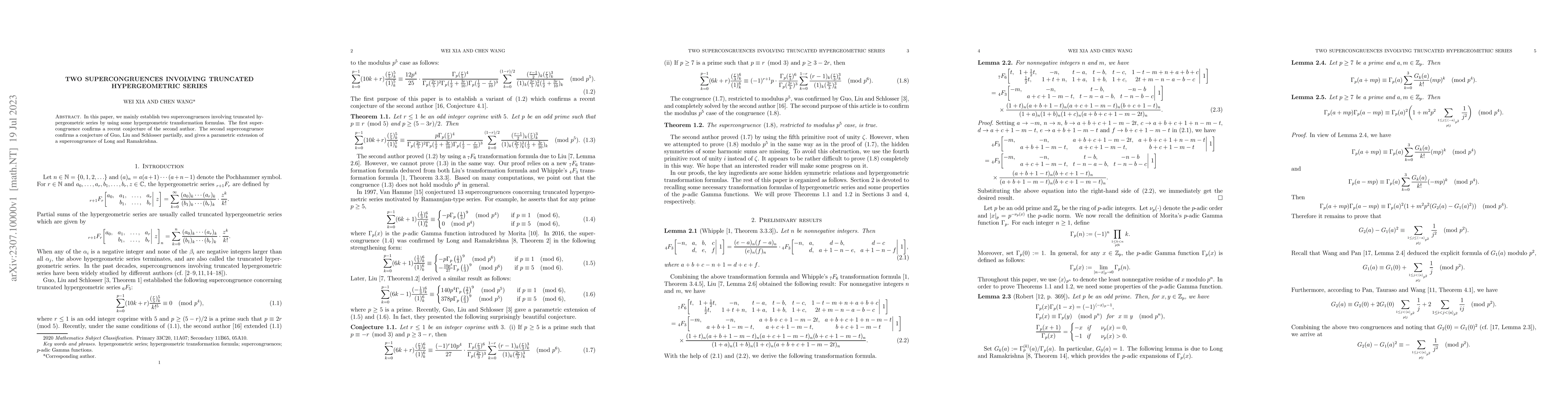 Thumbnail for Two supercongruences involving truncated hypergeometric series