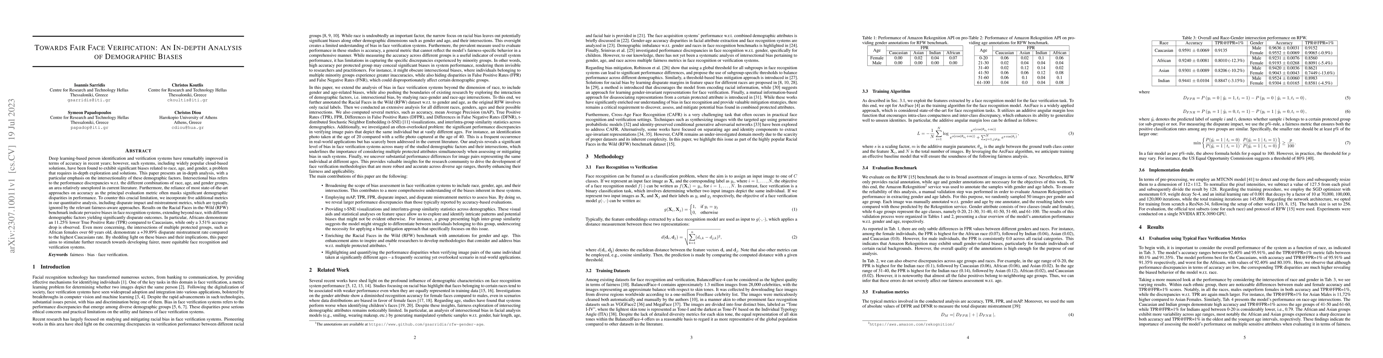 Thumbnail for Towards Fair Face Verification: An In-depth Analysis of Demographic
  Biases