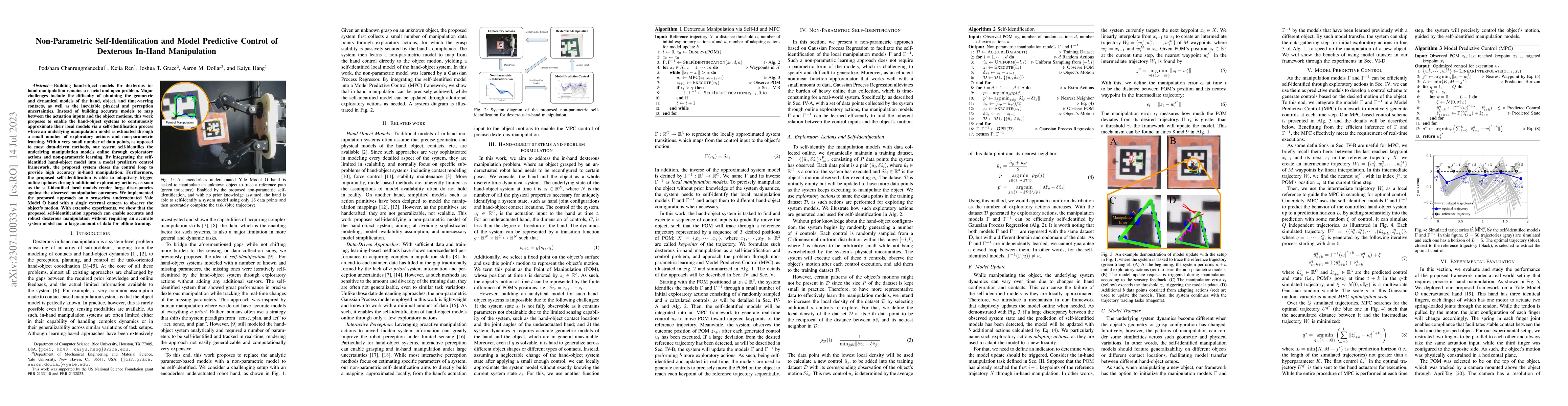 Thumbnail for Non-Parametric Self-Identification and Model Predictive Control of
  Dexterous In-Hand Manipulation