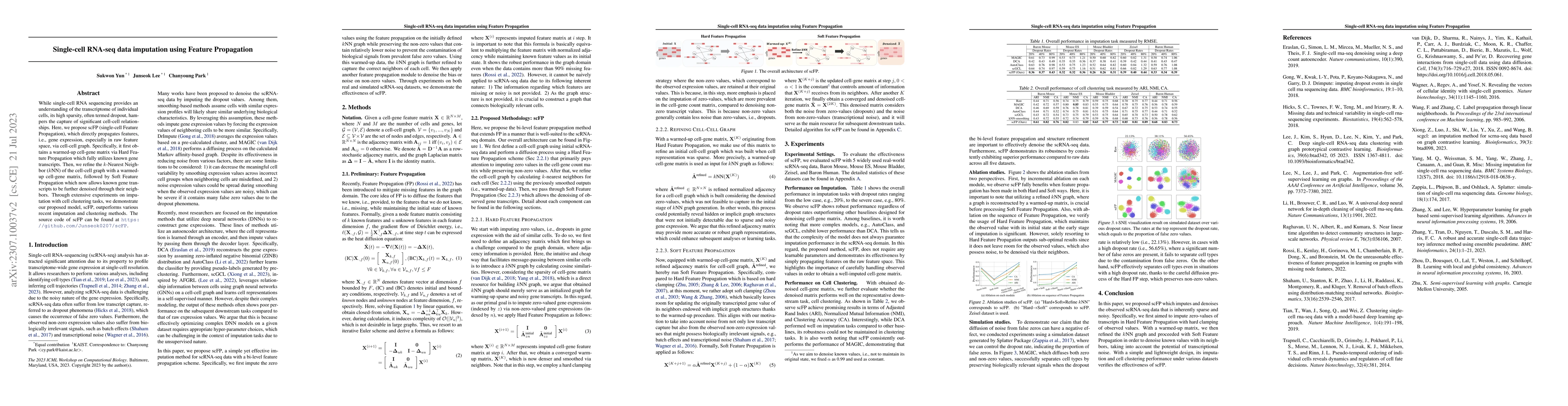 Thumbnail for Single-cell RNA-seq data imputation using Feature Propagation