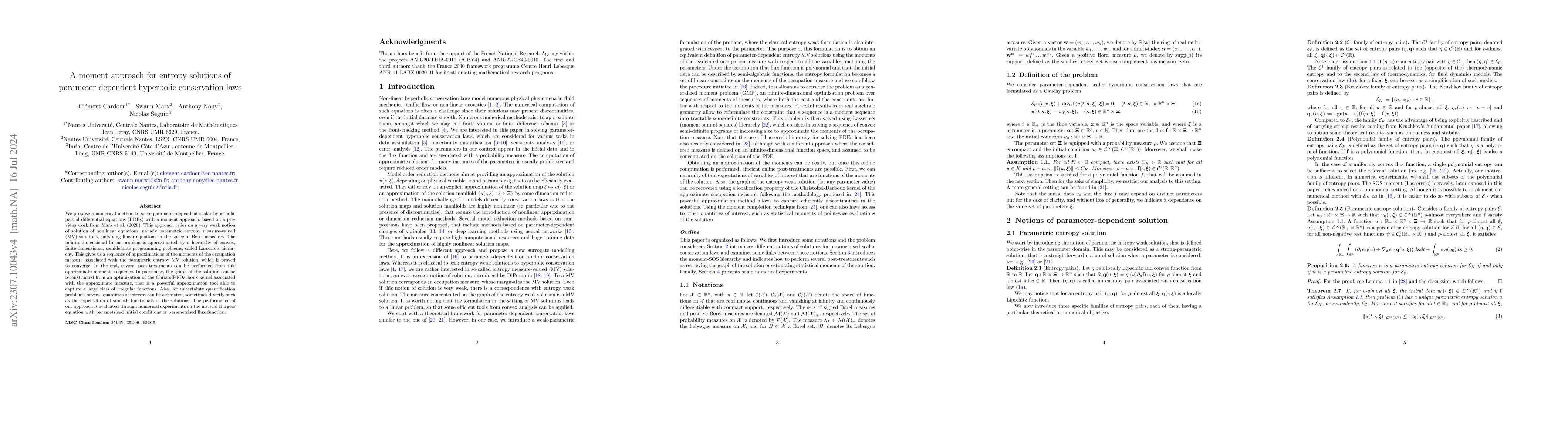 Thumbnail for A moment approach for entropy solutions of parameter-dependent
  hyperbolic conservation laws