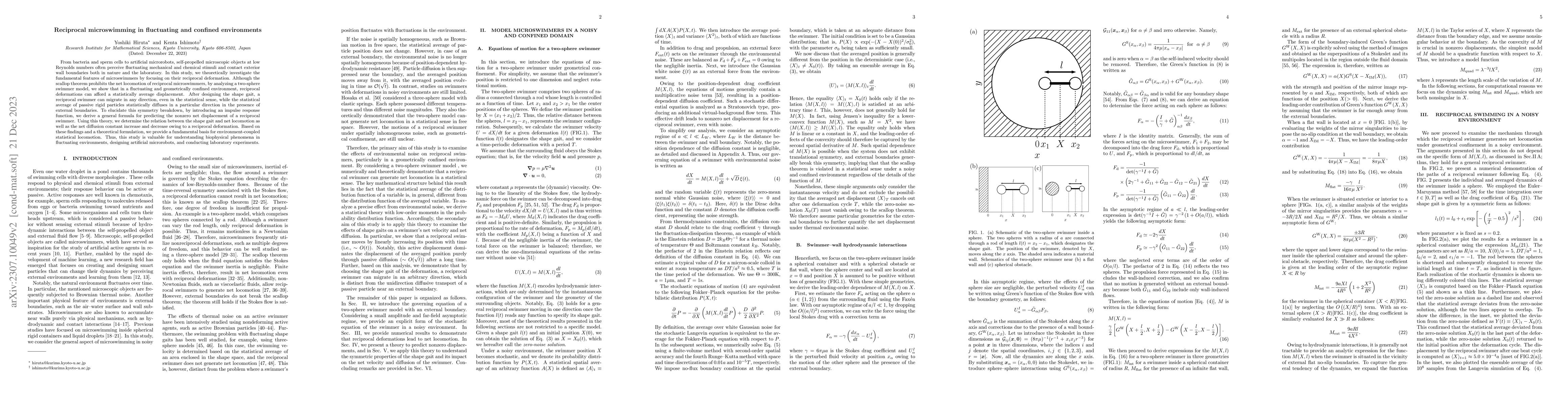 Thumbnail for Reciprocal microswimming in fluctuating and confined environments