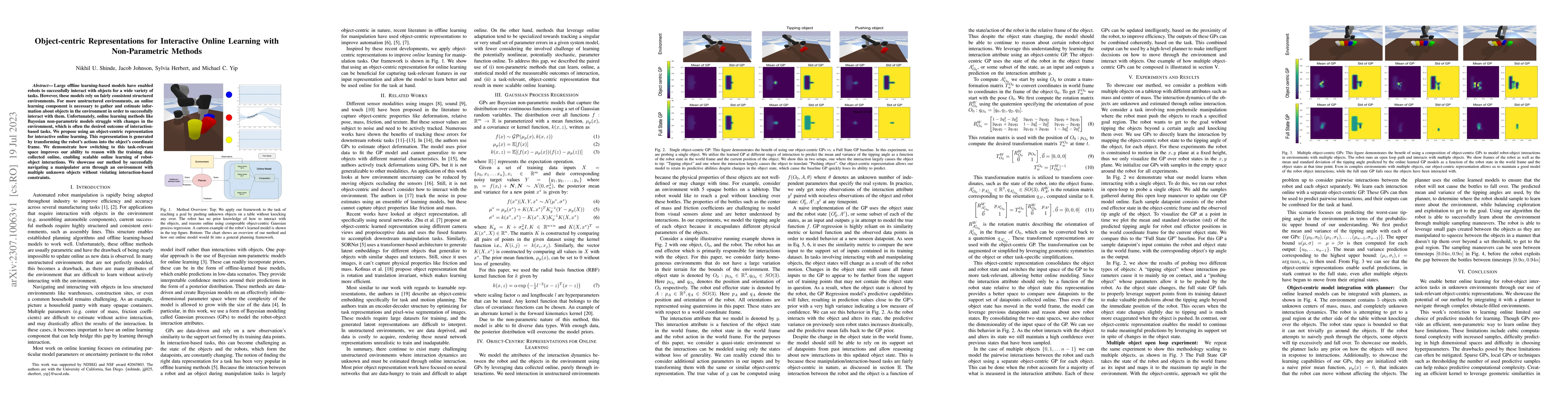 Thumbnail for Object-centric Representations for Interactive Online Learning with
  Non-Parametric Methods
