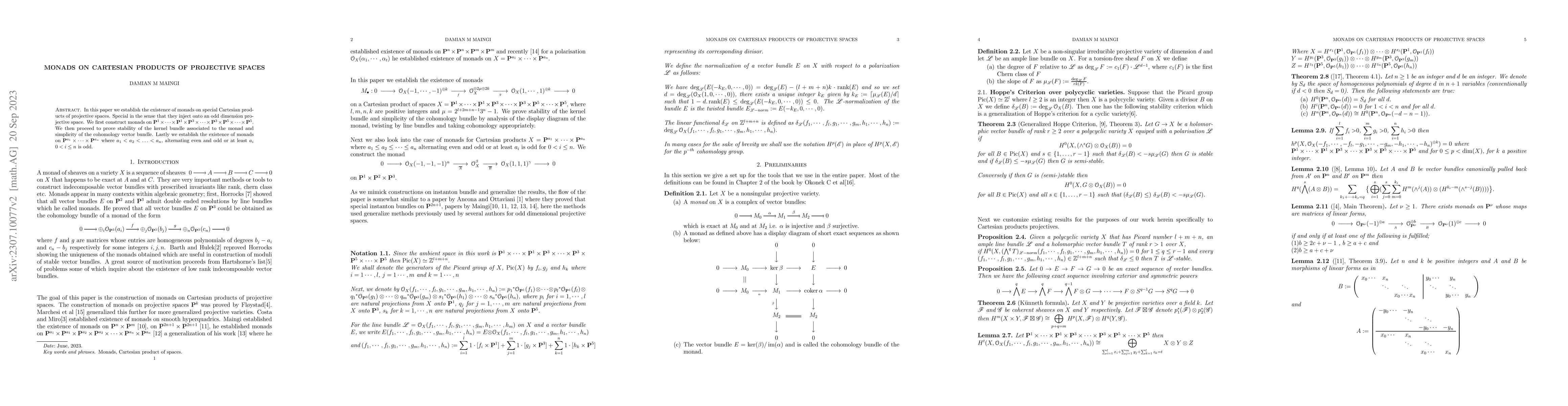 Thumbnail for Monads on Cartesian products of projective spaces
