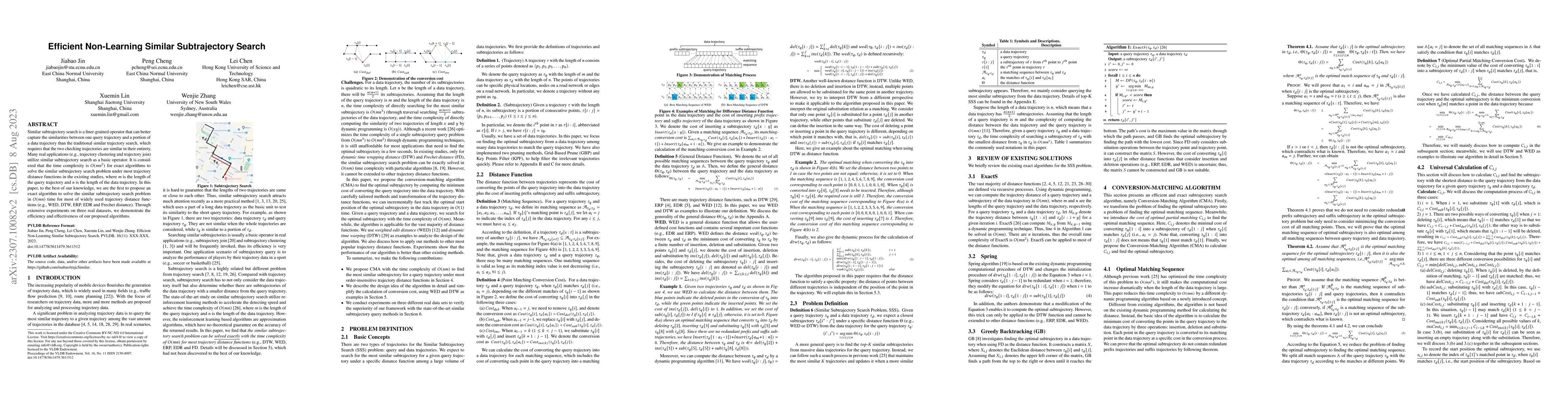 Thumbnail for Efficient Non-Learning Similar Subtrajectory Search