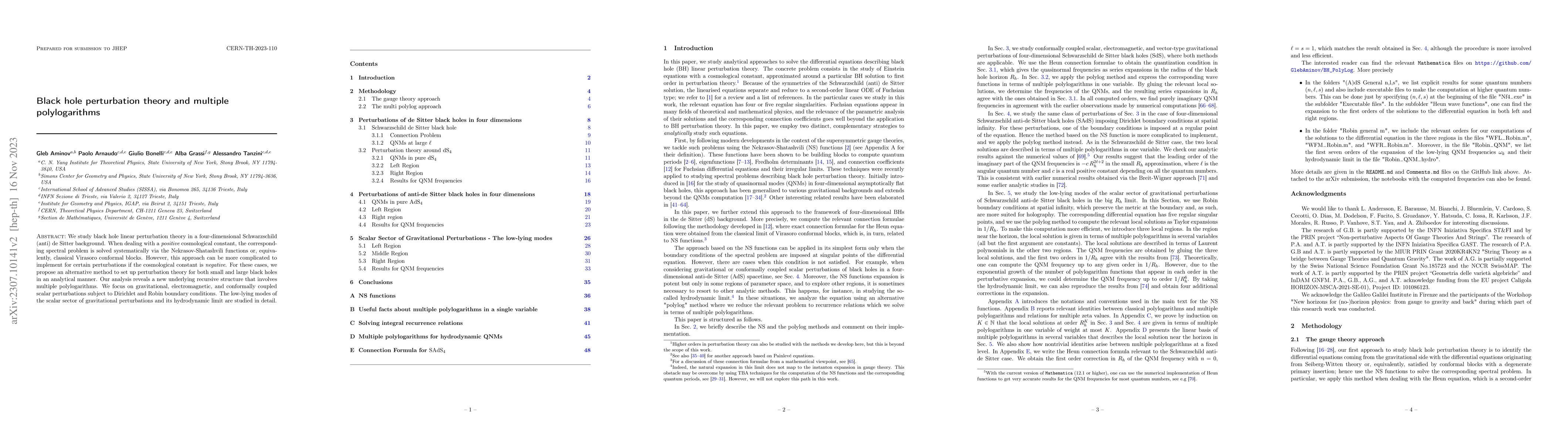 Thumbnail for Black hole perturbation theory and multiple polylogarithms