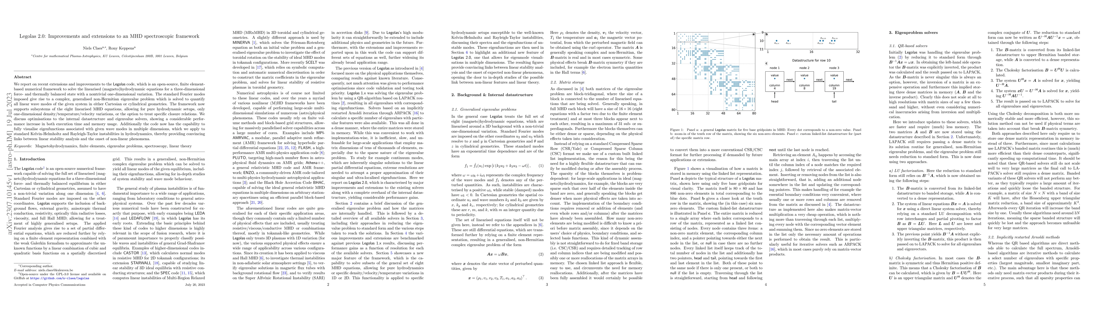 Thumbnail for Legolas 2.0: Improvements and extensions to an MHD spectroscopic
  framework