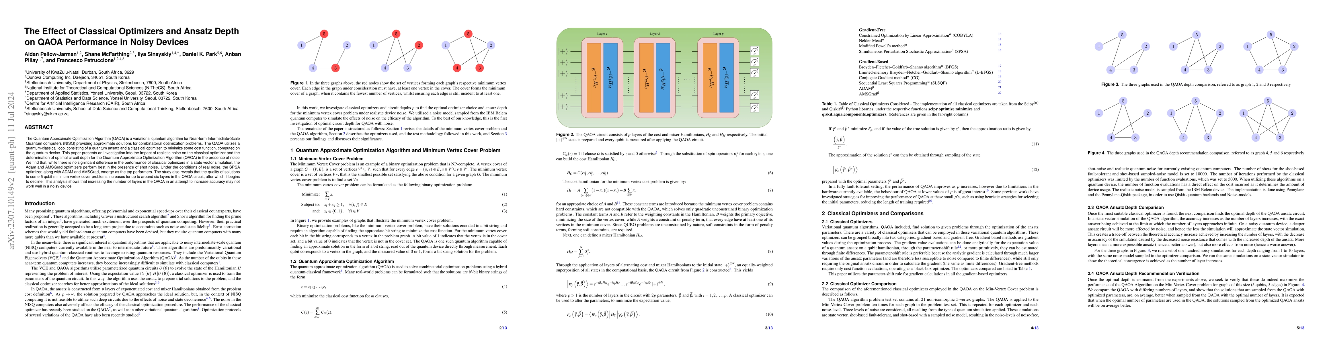 Thumbnail for QAOA Performance in Noisy Devices: The Effect of Classical Optimizers
  and Ansatz Depth