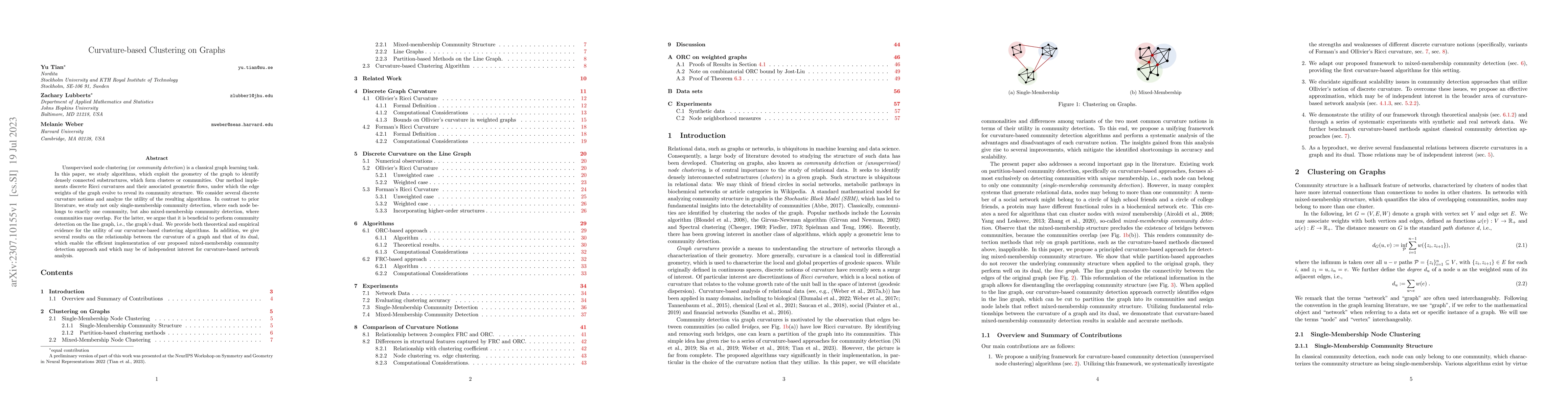 Thumbnail for Curvature-based Clustering on Graphs