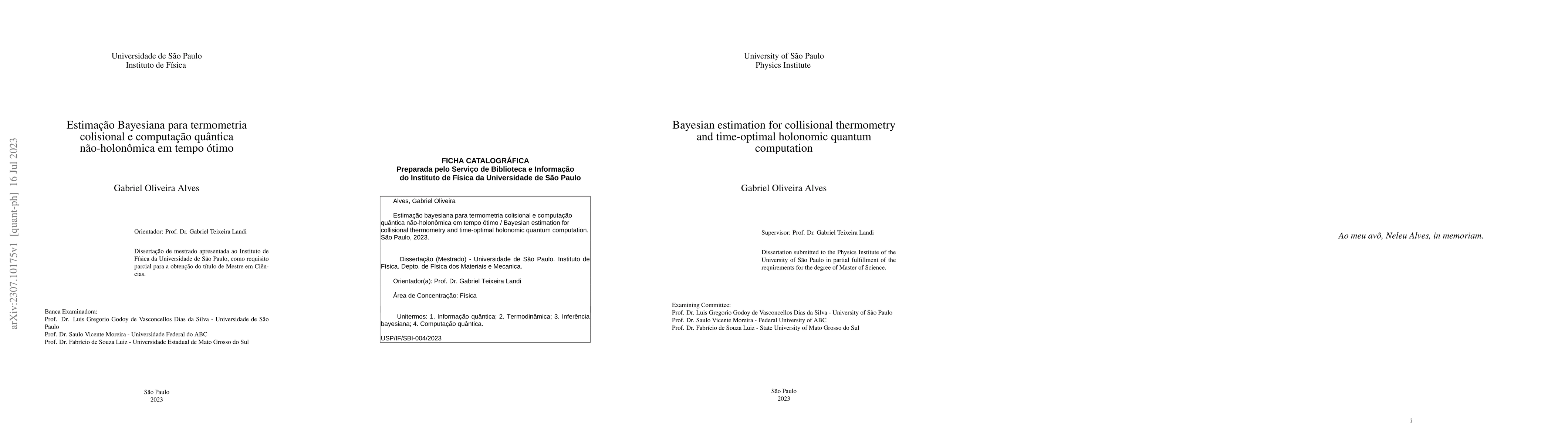 Thumbnail for Bayesian estimation for collisional thermometry and time-optimal
  holonomic quantum computation