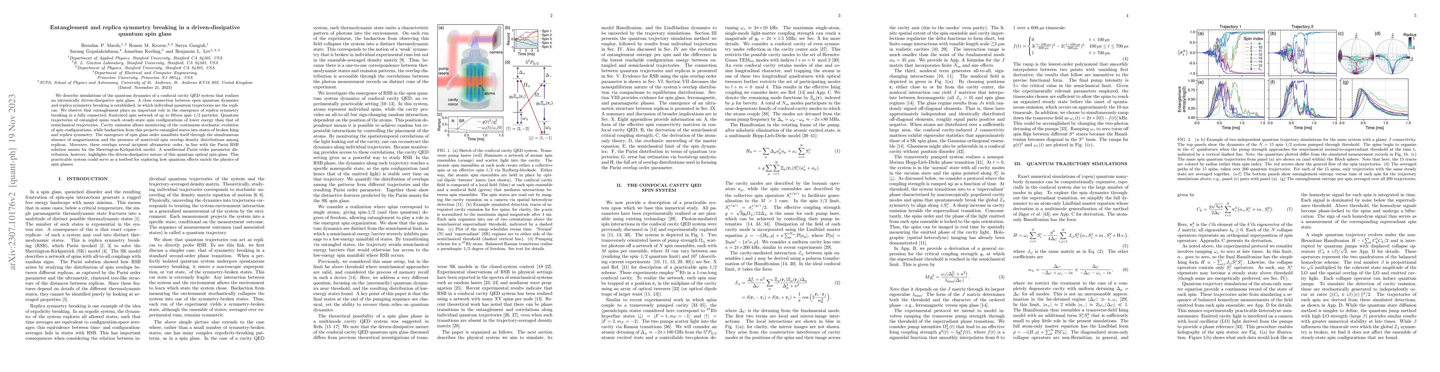 Thumbnail for Entanglement and replica symmetry breaking in a driven-dissipative
  quantum spin glass