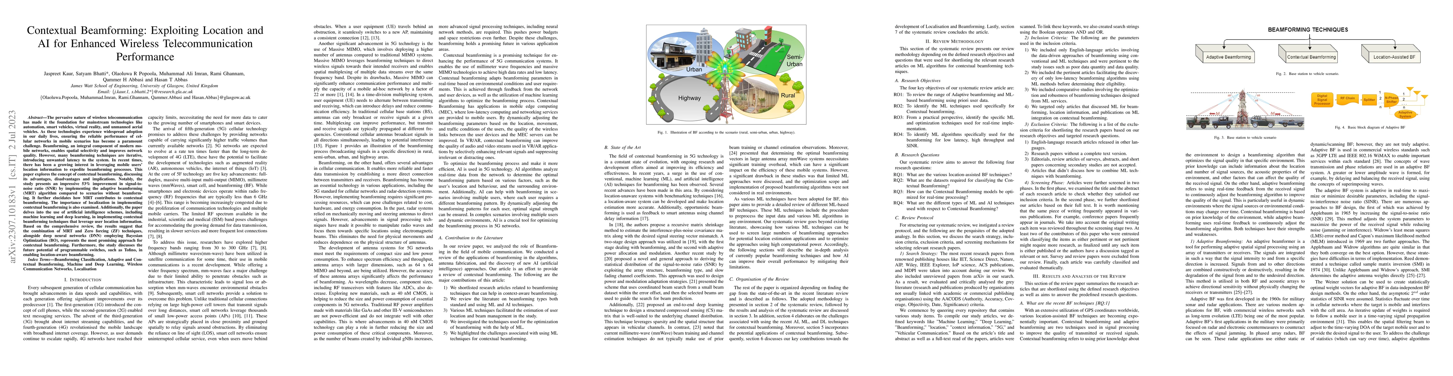 Thumbnail for Contextual Beamforming: Exploiting Location and AI for Enhanced Wireless
  Telecommunication Performance