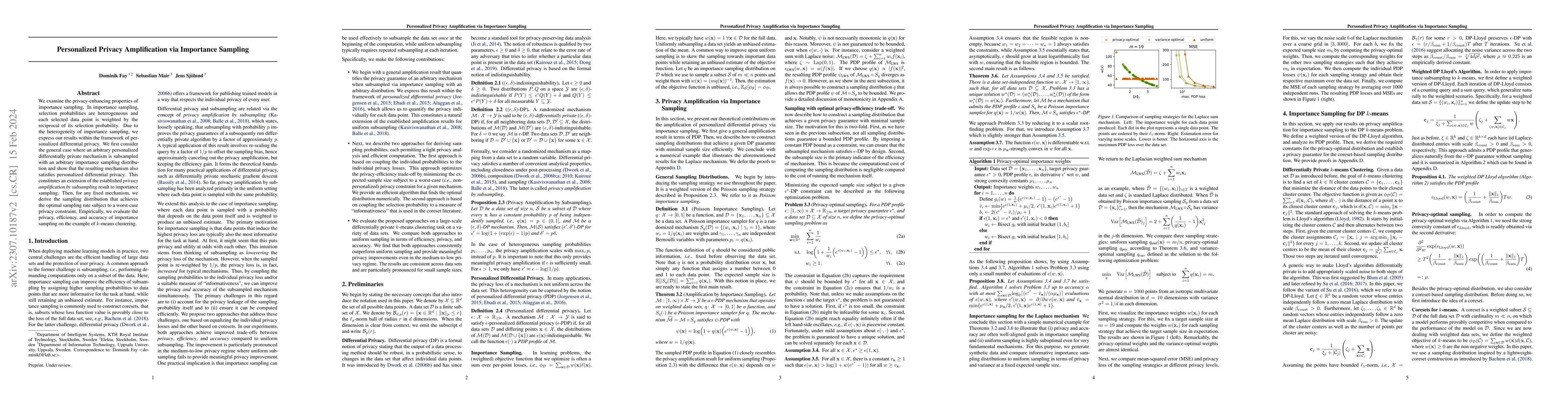 Thumbnail for Personalized Privacy Amplification via Importance Sampling