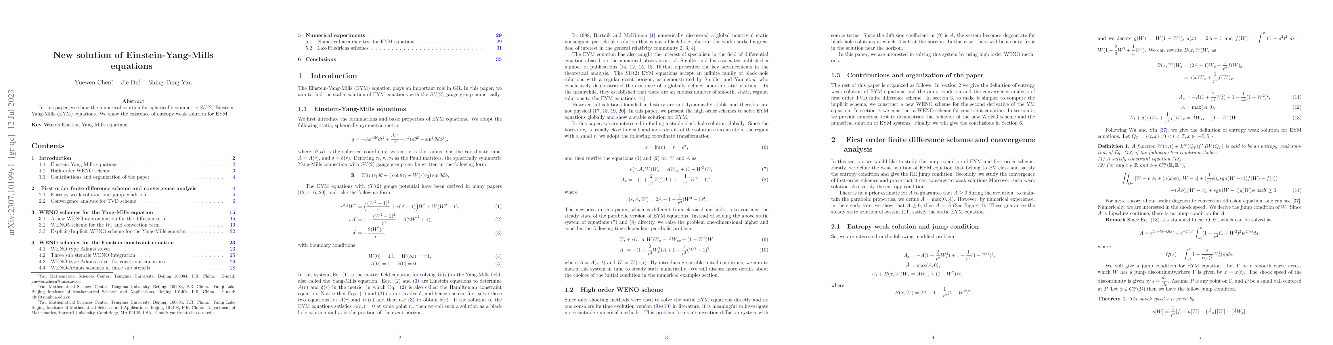 Thumbnail for New solution of Einstein-Yang-Mills equations
