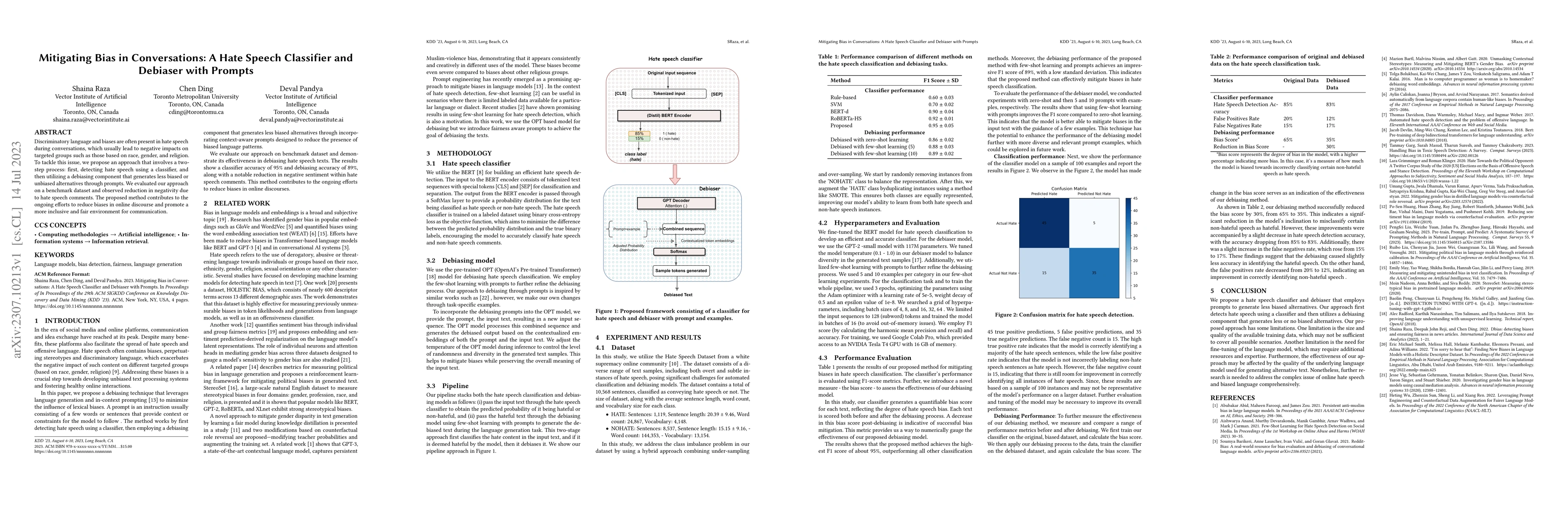 Thumbnail for Mitigating Bias in Conversations: A Hate Speech Classifier and Debiaser
  with Prompts