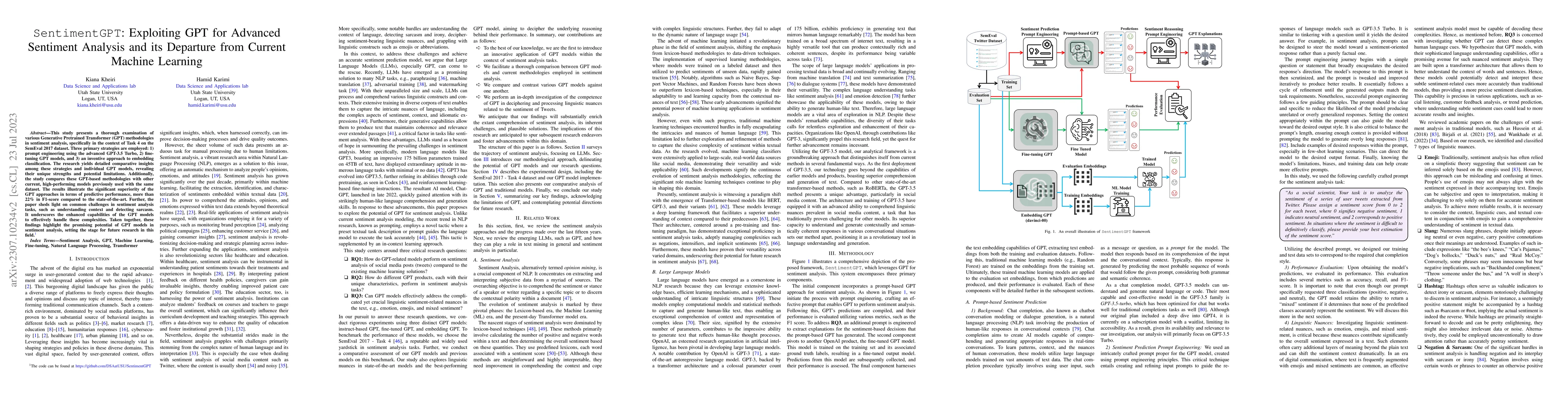 Thumbnail for SentimentGPT: Exploiting GPT for Advanced Sentiment Analysis and its
  Departure from Current Machine Learning