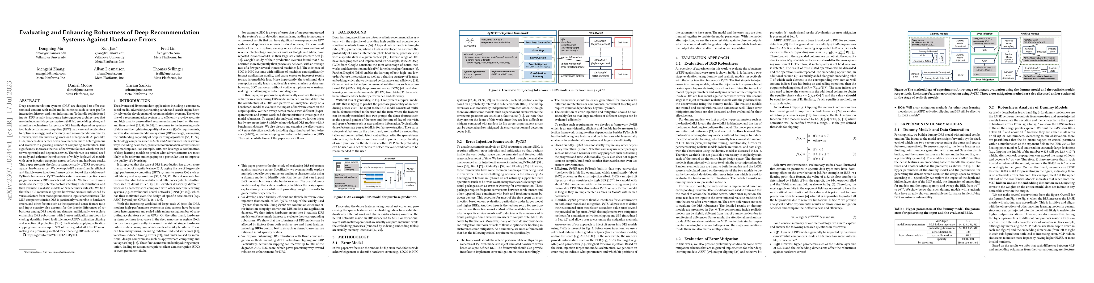 Thumbnail for Evaluating and Enhancing Robustness of Deep Recommendation Systems
  Against Hardware Errors
