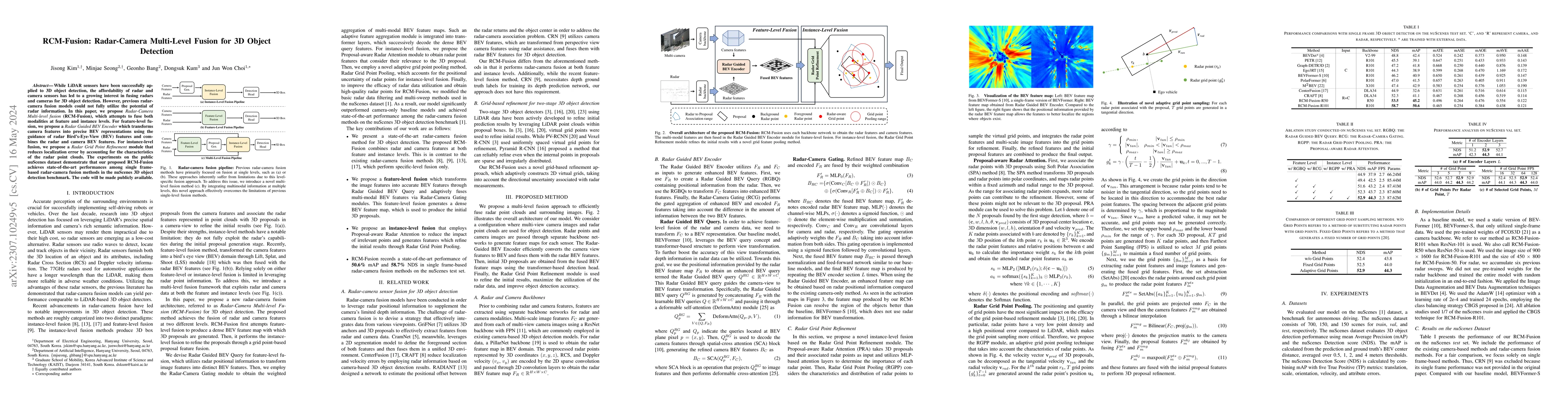Thumbnail for RCM-Fusion: Radar-Camera Multi-Level Fusion for 3D Object Detection