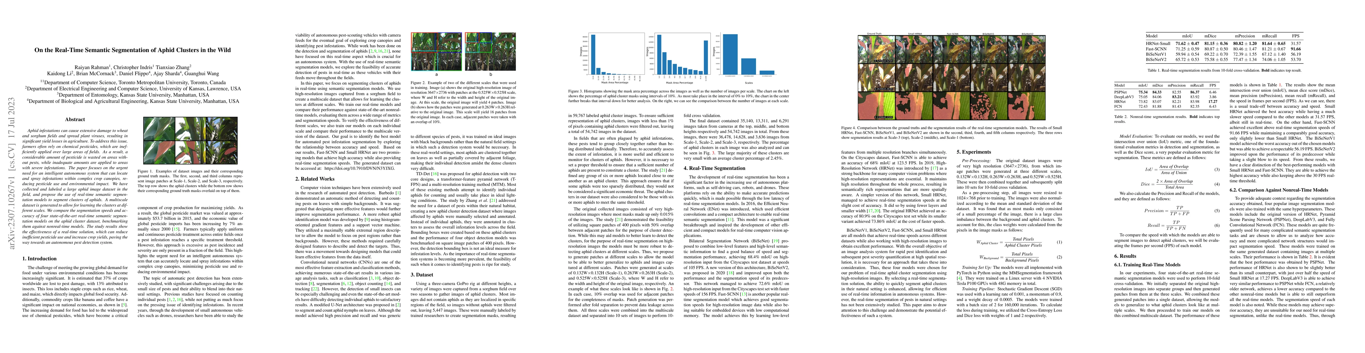 Thumbnail for On the Real-Time Semantic Segmentation of Aphid Clusters in the Wild