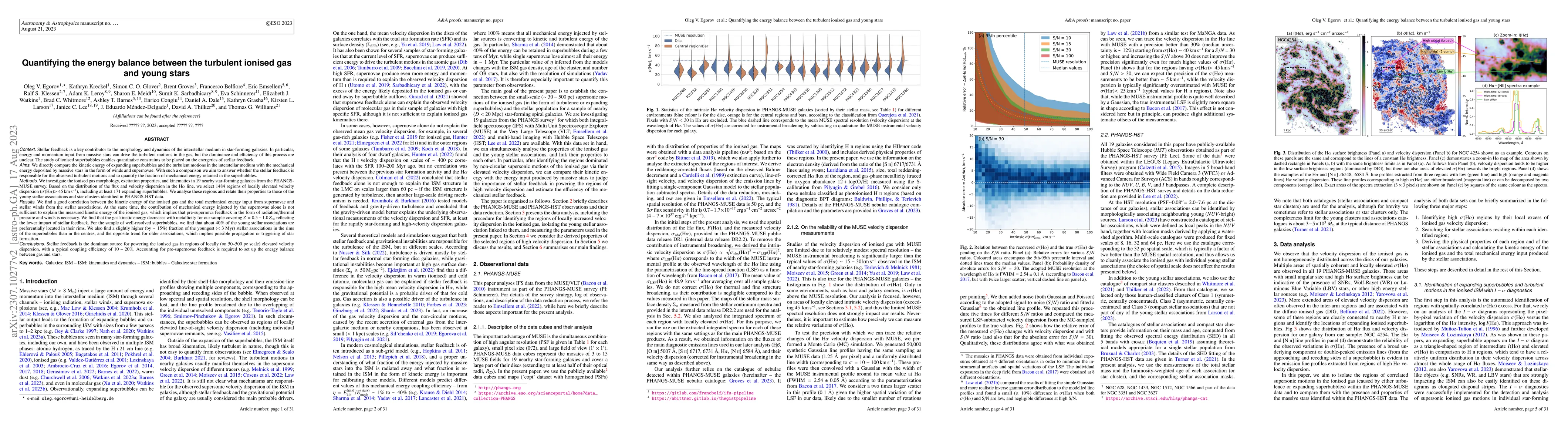 Thumbnail for Quantifying the energy balance between the turbulent ionised gas and
  young stars