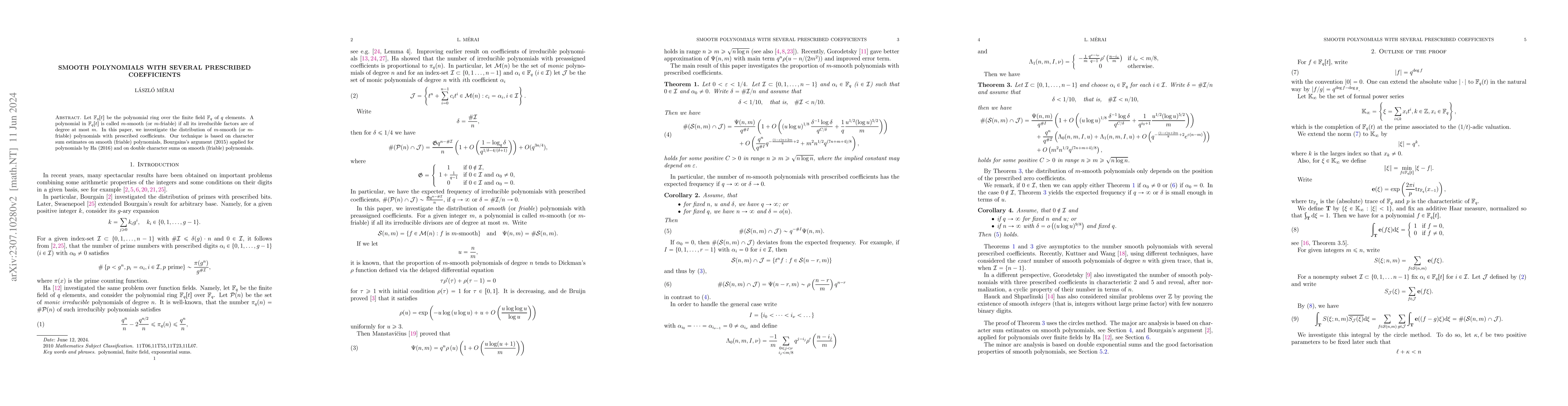 Thumbnail for Smooth polynomials with several prescribed coefficients