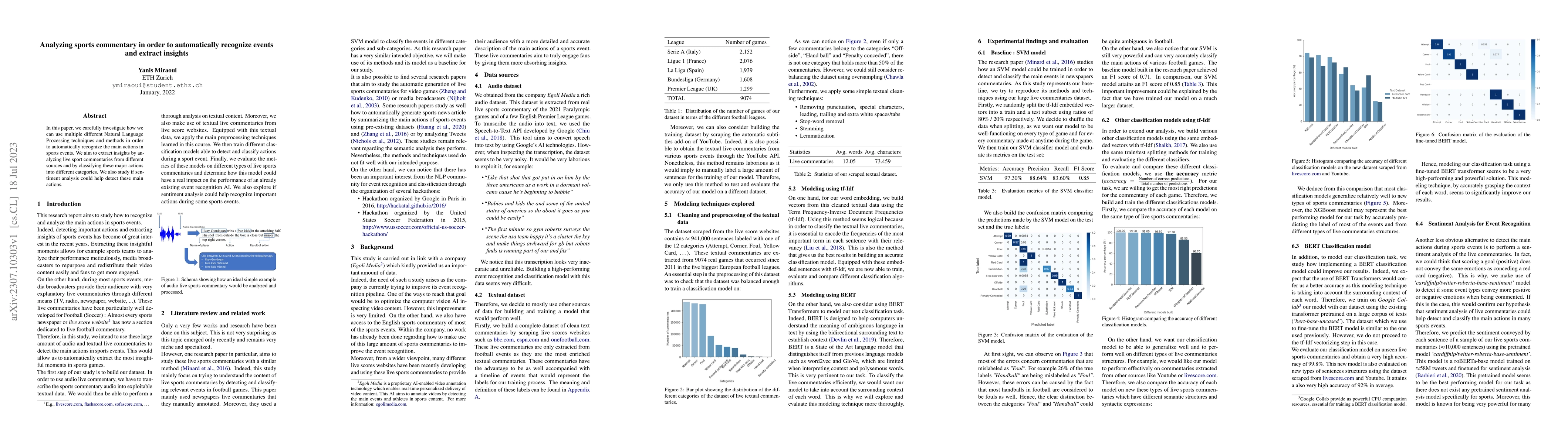 Thumbnail for Analyzing sports commentary in order to automatically recognize events
  and extract insights