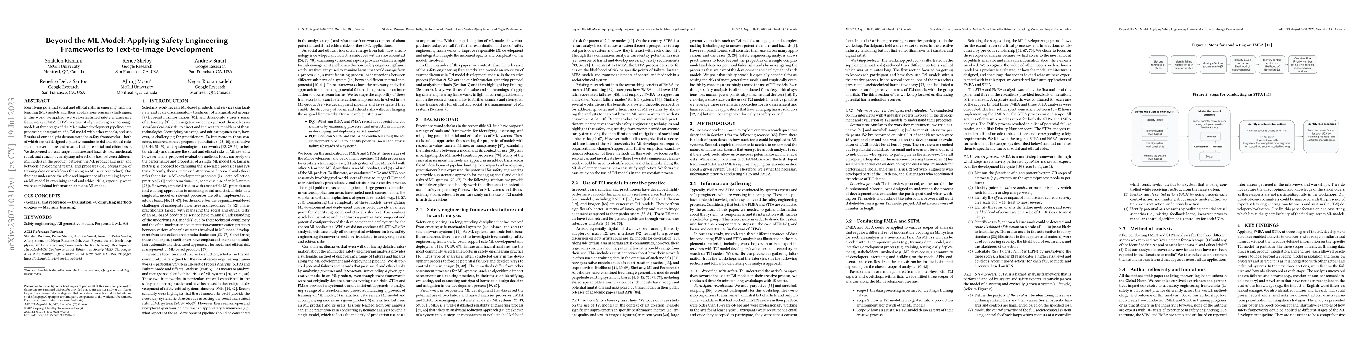 Thumbnail for Beyond the ML Model: Applying Safety Engineering Frameworks to
  Text-to-Image Development