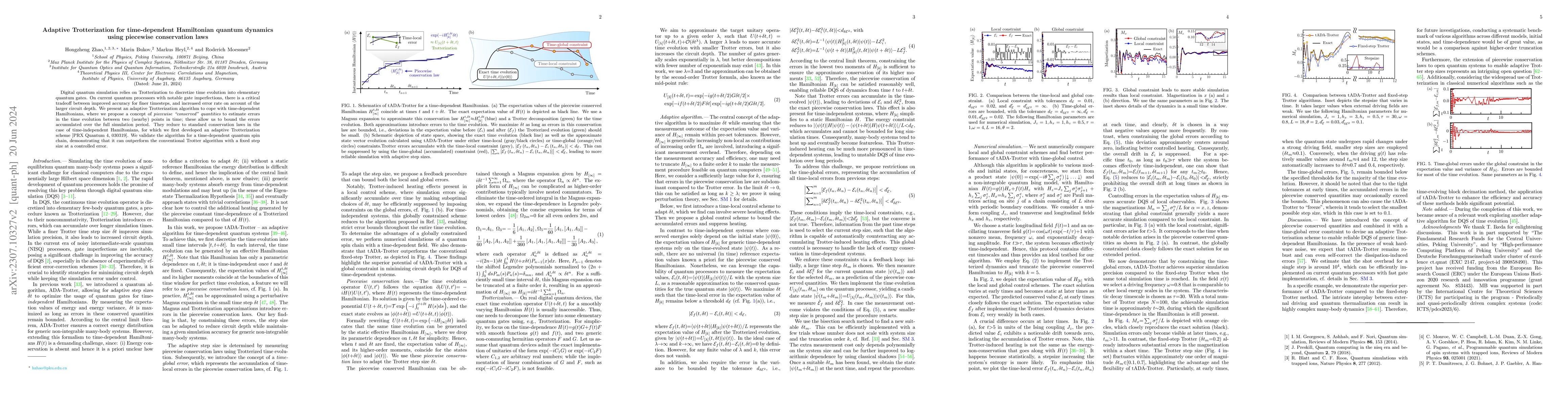 Thumbnail for Adaptive Trotterization for time-dependent Hamiltonian quantum dynamics
  using piecewise conservation laws