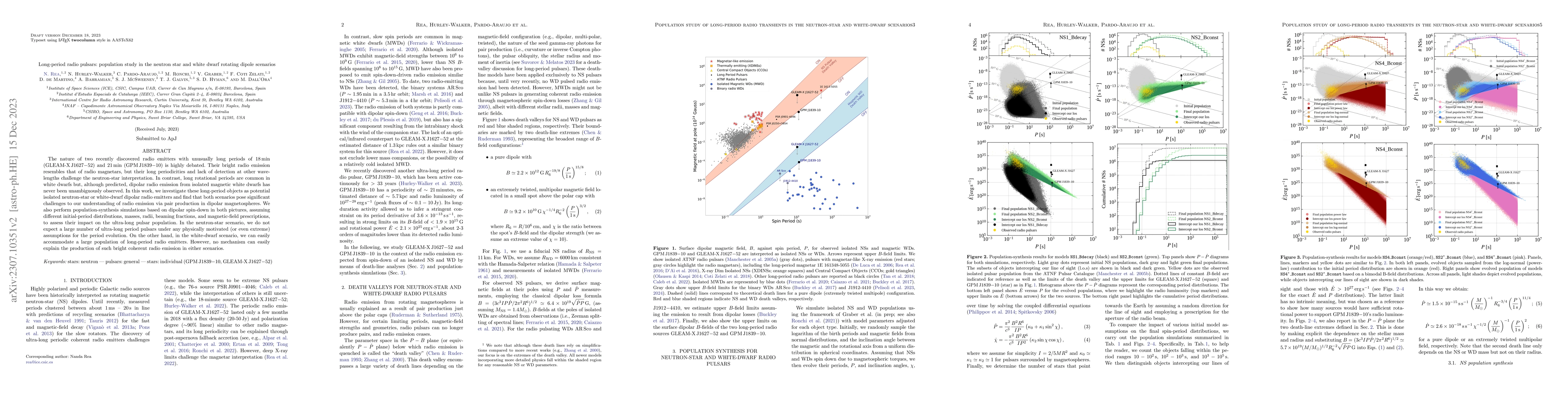 Thumbnail for Long-period radio pulsars: population study in the neutron star and
  white dwarf rotating dipole scenarios