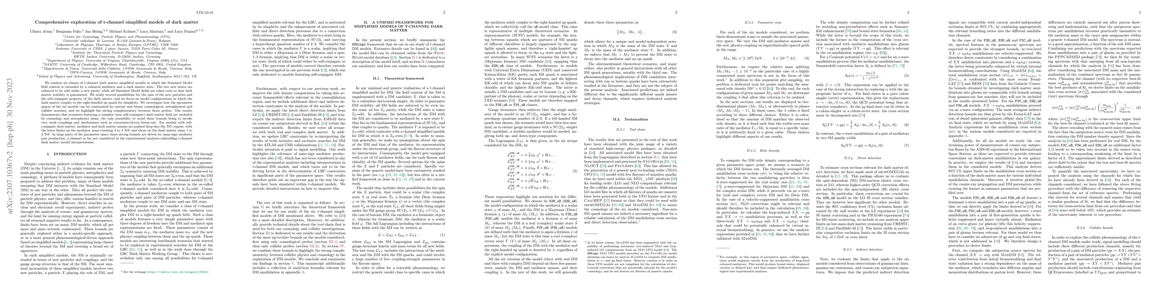 Thumbnail for Comprehensive exploration of t-channel simplified models of dark matter