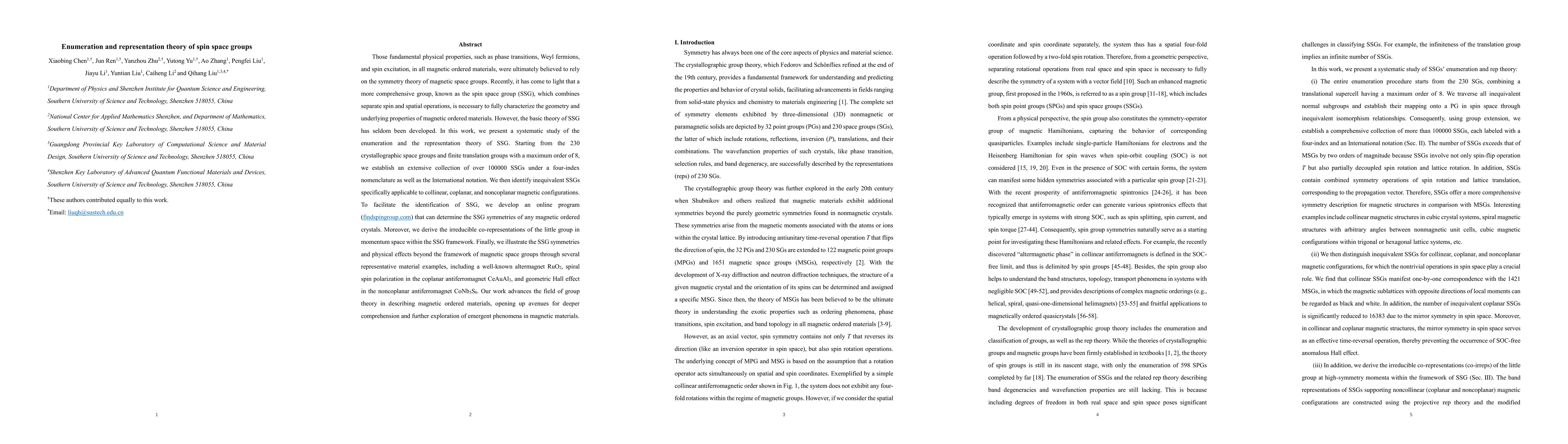 Thumbnail for Enumeration and representation theory of spin space groups