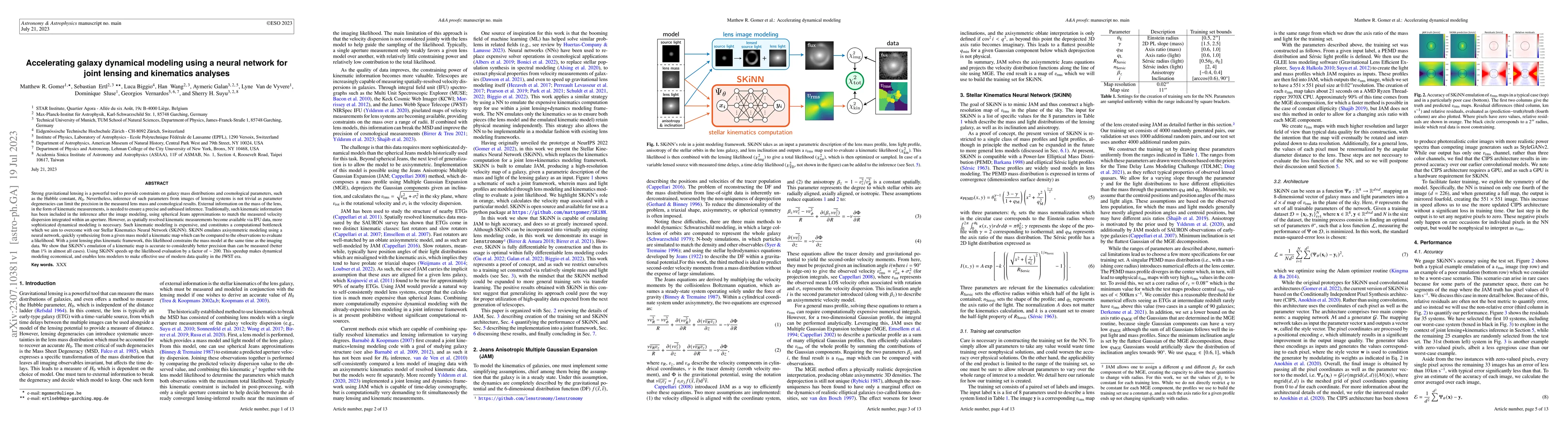 Thumbnail for Accelerating galaxy dynamical modeling using a neural network for joint
  lensing and kinematics analyses