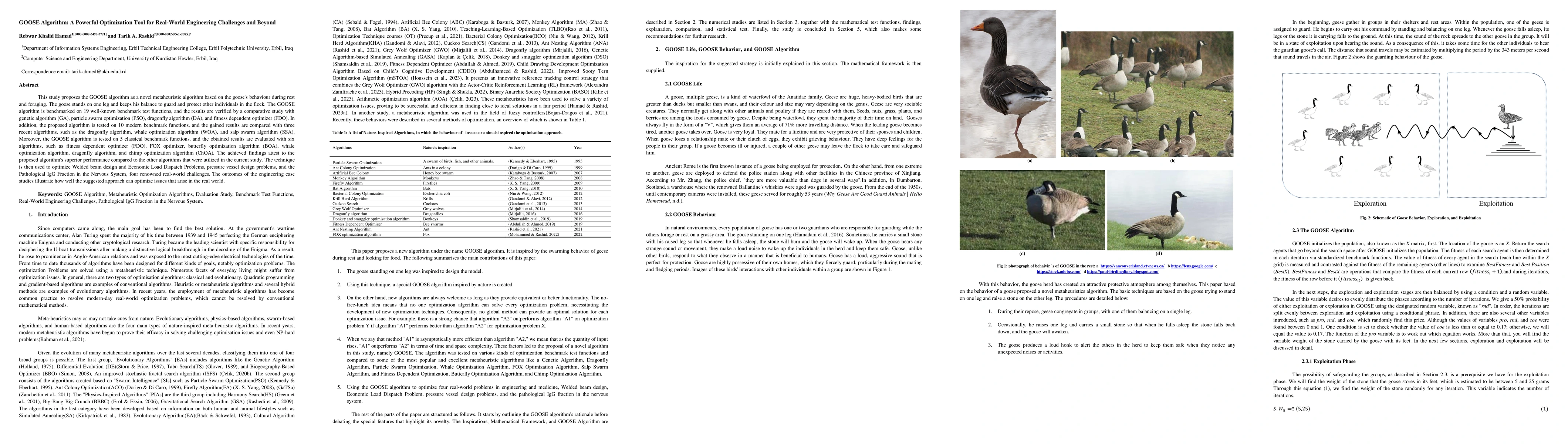 Thumbnail for GOOSE Algorithm: A Powerful Optimization Tool for Real-World Engineering
  Challenges and Beyond