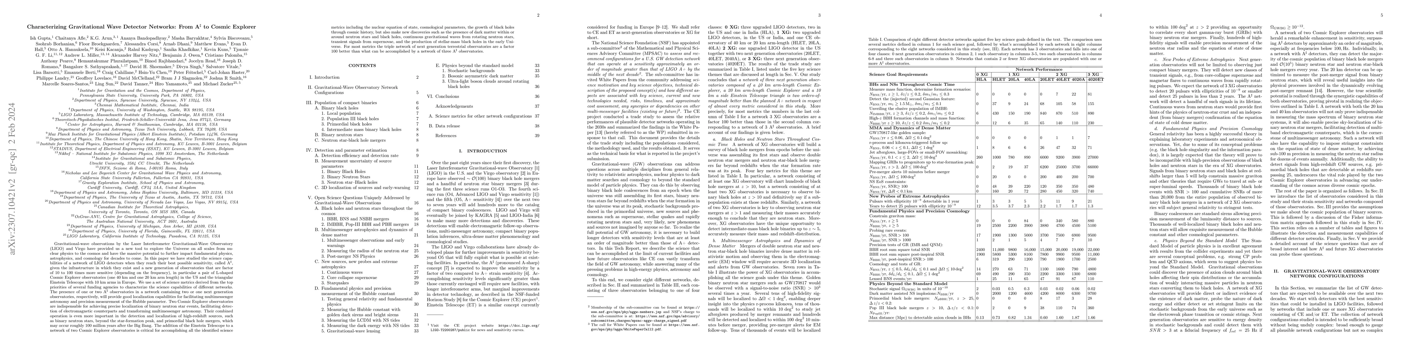 Thumbnail for Characterizing Gravitational Wave Detector Networks: From A$^\sharp$ to
  Cosmic Explorer