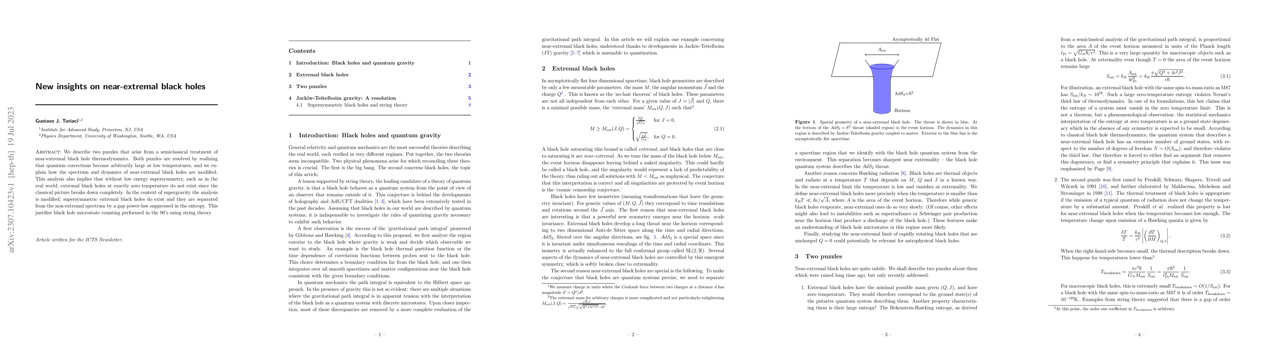 Thumbnail for New insights on near-extremal black holes