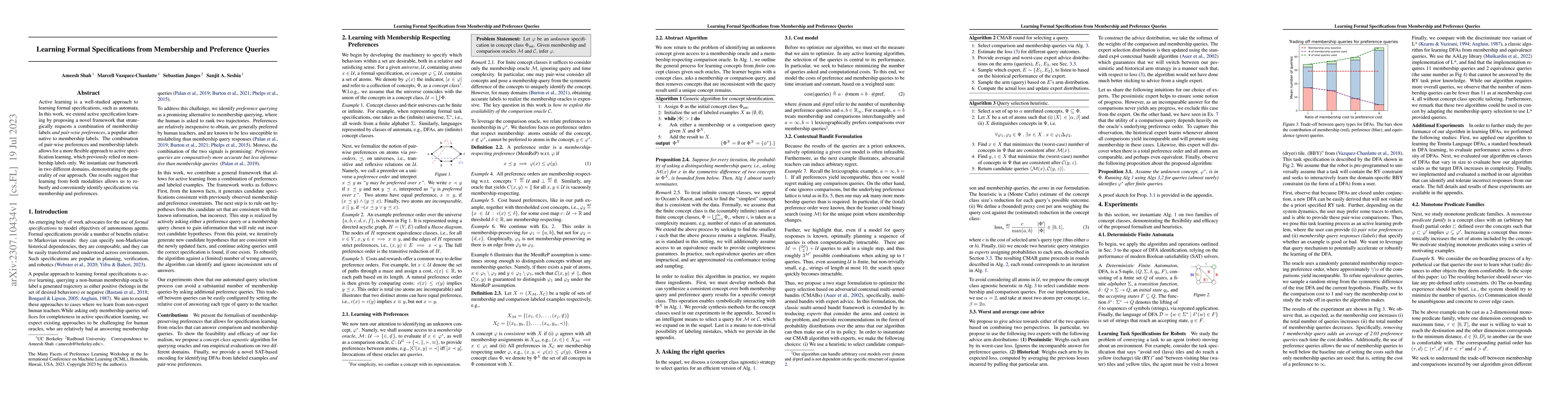 Thumbnail for Learning Formal Specifications from Membership and Preference Queries
