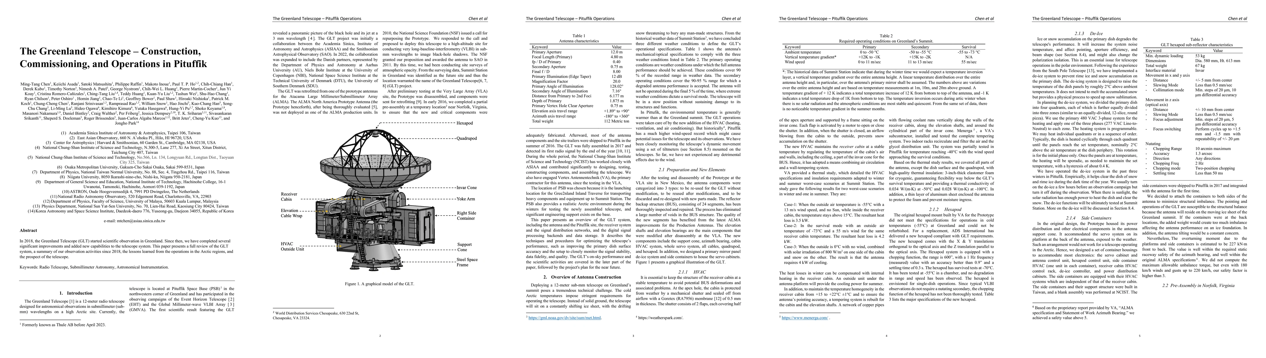 Thumbnail for The Greenland Telescope: Construction, Commissioning, and Operations in
  Pituffik