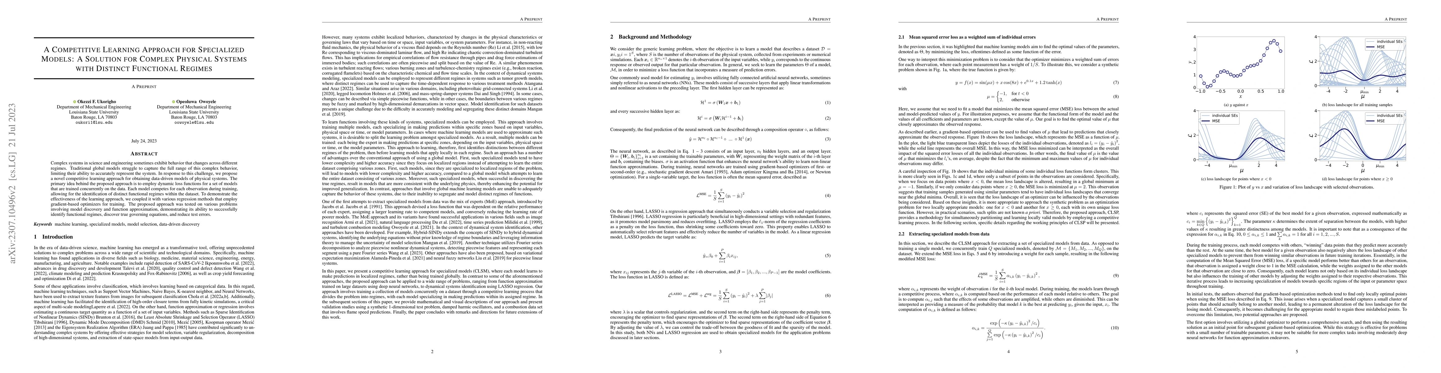 Thumbnail for A Competitive Learning Approach for Specialized Models: A Solution for
  Complex Physical Systems with Distinct Functional Regimes
