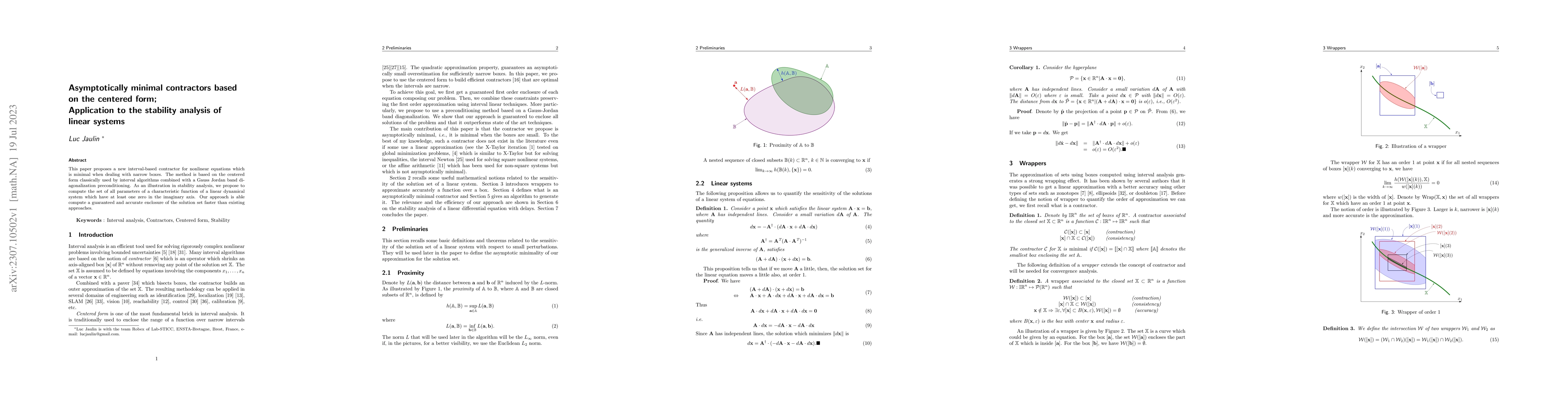 Thumbnail for Asymptotically minimal contractors based on the centered
  form;Application to the stability analysis of linear systems