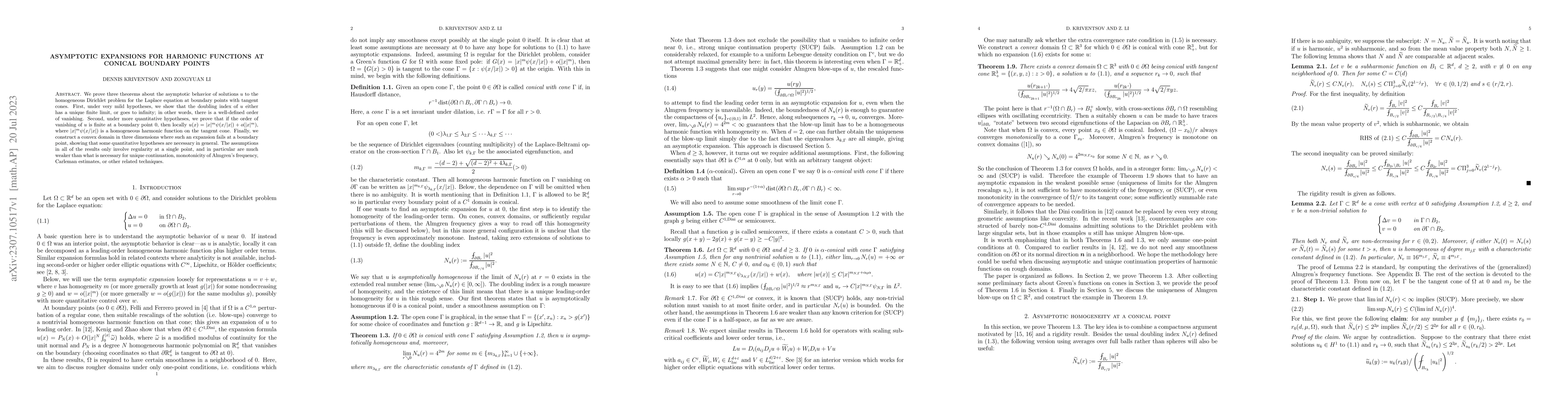 Thumbnail for Asymptotic expansions for harmonic functions at conical boundary points