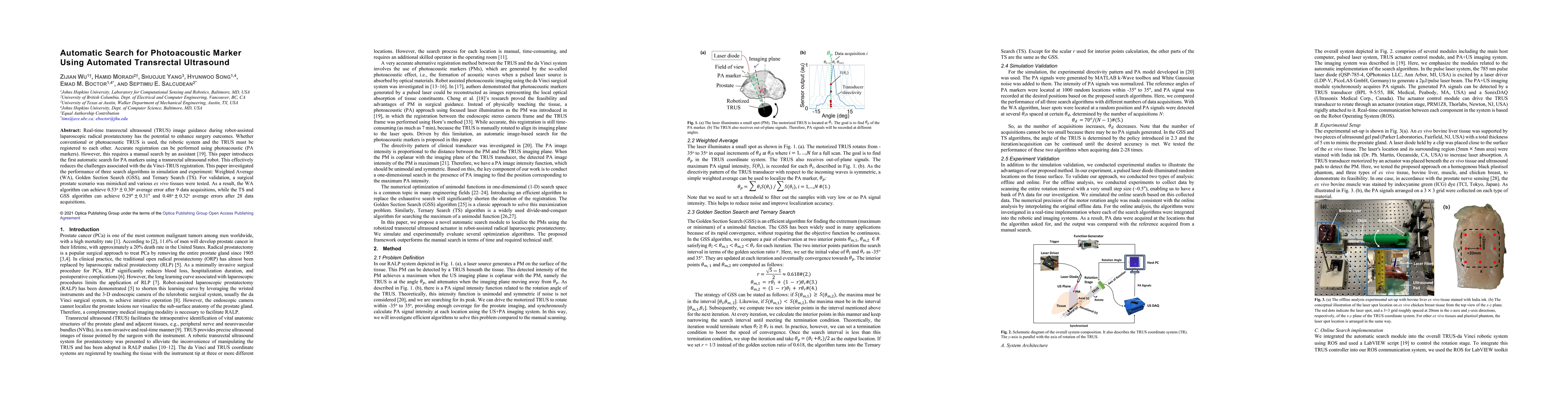Thumbnail for Automatic Search for Photoacoustic Marker Using Automated Transrectal
  Ultrasound