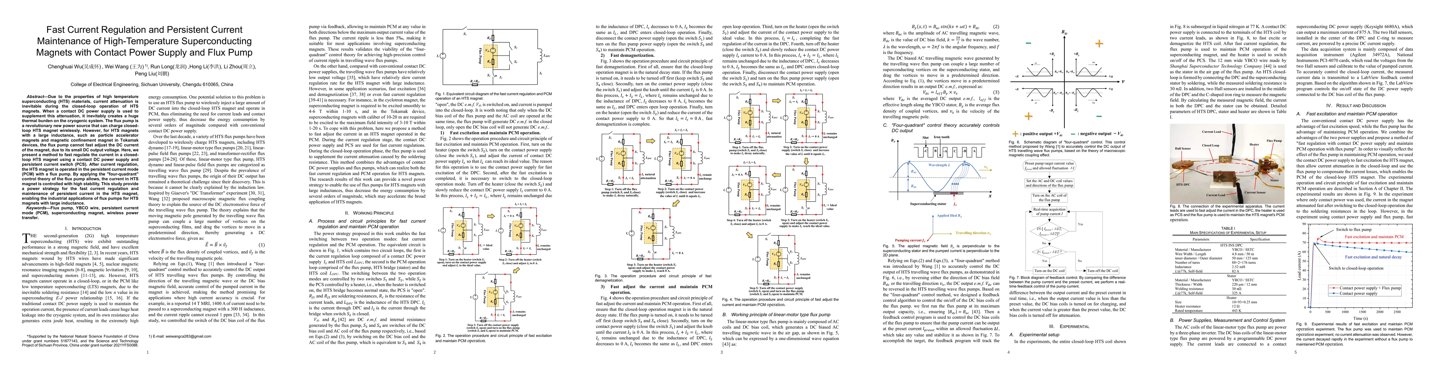 Thumbnail for Fast Current Regulation and Persistent Current Maintenance of
  High-Temperature Superconducting Magnets with Contact Power Supply and Flux
  Pump