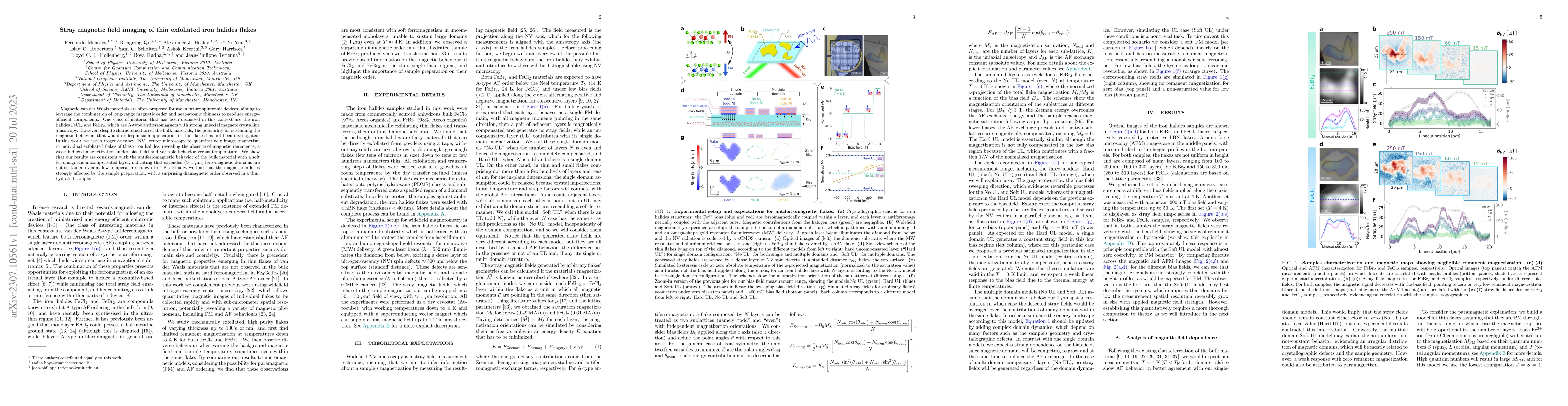 Thumbnail for Stray magnetic field imaging of thin exfoliated iron halides flakes