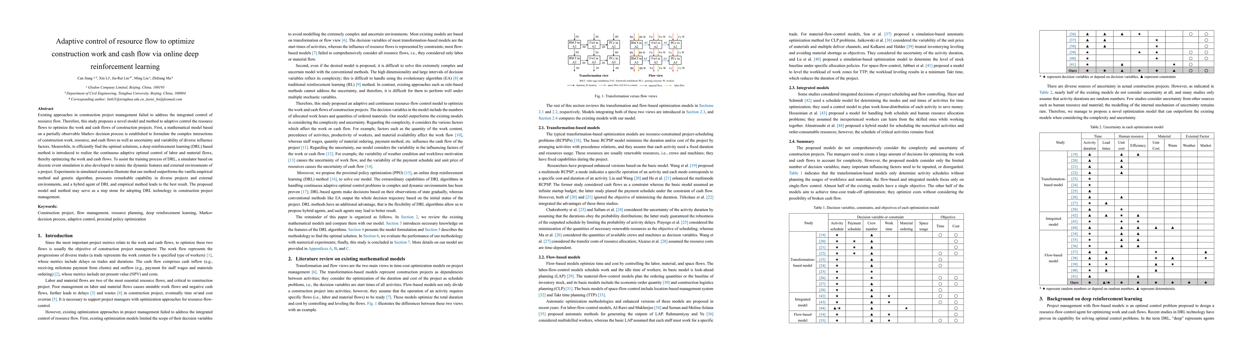 Thumbnail for Adaptive Control of Resource Flow to Optimize Construction Work and Cash
  Flow via Online Deep Reinforcement Learning