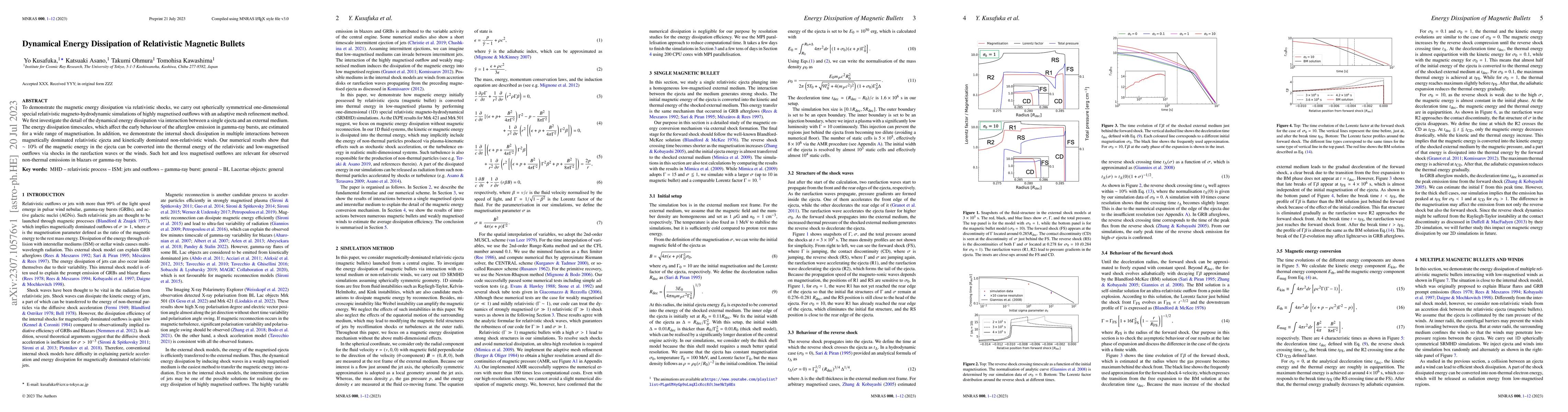 Thumbnail for Dynamical Energy Dissipation of Relativistic Magnetic Bullets