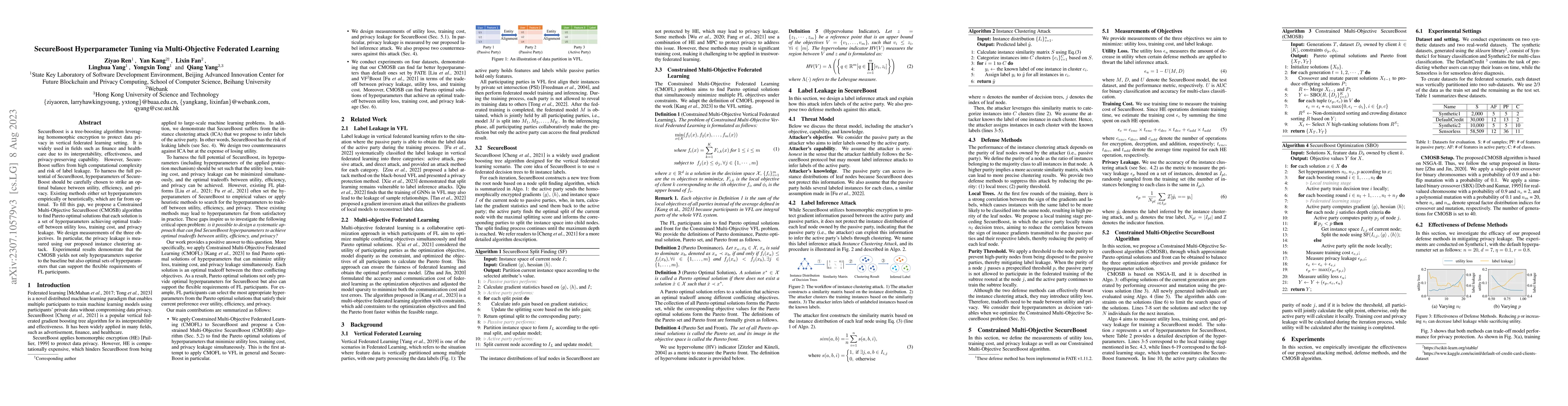 Thumbnail for SecureBoost Hyperparameter Tuning via Multi-Objective Federated Learning
